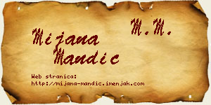 Mijana Mandić vizit kartica
